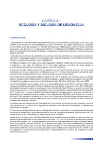 CAPÍTULO 1 ECOLOGÍA Y BIOLOGÍA DE LEGIONELLA