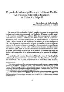 "dinero político" y el crédito de Castilla. La evolución de la política