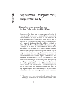 Why nations fail: the origins of power, prosperity