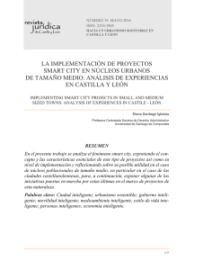 la implementación de proyectos smart city en núcleos urbanos de