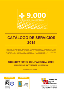 Catálogo de servicios Observatorio 2015