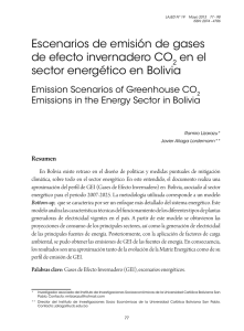Escenarios de emisión de gases de efecto invernadero CO en el