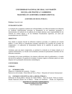 Auditoría de la Deuda Pública - Universidad Nacional de San Martín