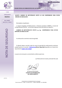 CIR CIM 038/2016 - Colegio Oficial de Farmacéuticos de Las Palmas