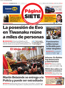 La posesión de Evo en Tiwanaku reúne a miles de