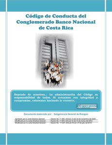 Código de Conducta del Conglomerado del Banco Nacional