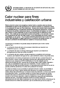 Calor nuclear para fines industriales y calefacción urbana