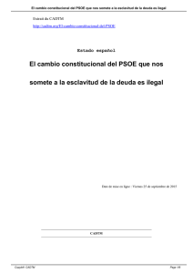 El cambio constitucional del PSOE que nos somete a la