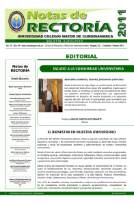 Notas de RECTORÍA - Universidad Colegio Mayor de Cundinamarca