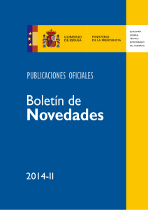 Boletín de Novedades de Publicaciones Oficiales 2014-II