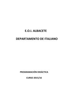programación didáctica departamento de italiano