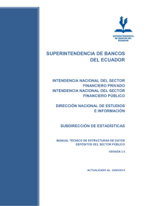Manual Técnico - Depósitos del Sector Público