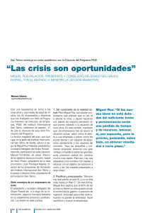 Las crisis son oportunidades - Instituto Internacional San Telmo