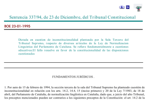 la sentencia del Tribunal Constitucional 337/1994