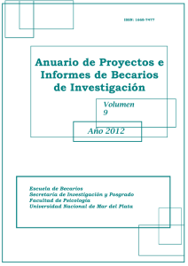 Anuario de Proyectos e Informes de Becarios de Investigación 2012