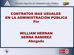 Contratos usuales en la Administración Pública