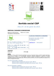 Sortida social CGP Gener 2015 - Club de Golf Principat (CGP)