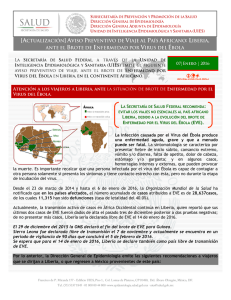 Virus del Ébola - Dirección General de Epidemiología