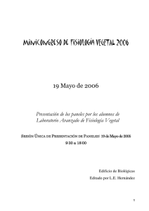 Minicongreso de Fisiología VEGETAL 2006