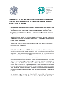 SBIF.cl - Comunicado de Prensa Liberación Temprana de Cheques