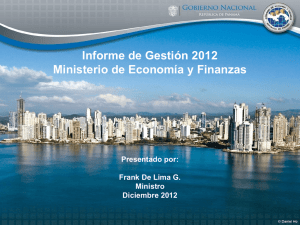 Informe de Gestión 2012 - Ministerio de Economía y Finanzas