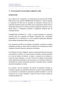 10-1 11.- ACTUALIZACION PLAN DE MANEJO AMBIENTAL (PMA