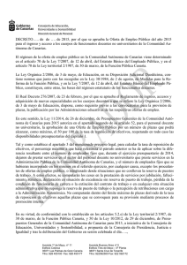 Borrador Decreto aprobación Oferta de Empleo Público 2015.