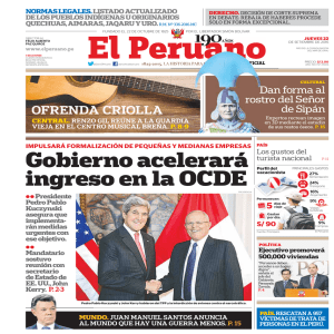 Gobierno acelerará ingreso en la OCDE - Peruana