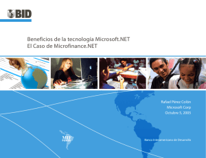 Beneficios de la tecnología Microsoft.NET El Caso de Microfinance