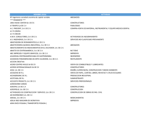 NOMBRE LEGAL ACTIVIDAD RT ingenieros sociedad anonima de