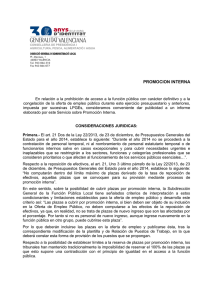 Promoción interna - Presidencia de la Generalitat