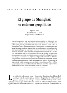 El grupo de Shanghai: su entorno geopolítico
