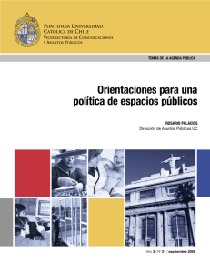 Orientaciones para una política de espacios públicos