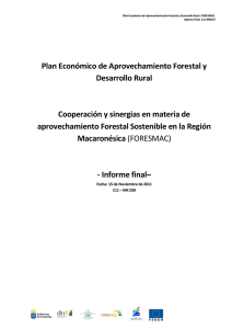 Plan Económico de Aprovechamiento Forestal y Desarrollo Rural
