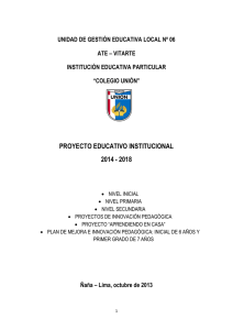 proyecto educativo institucional 2014 - 2018