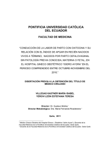 agradecimiento - Pontificia Universidad Católica del Ecuador