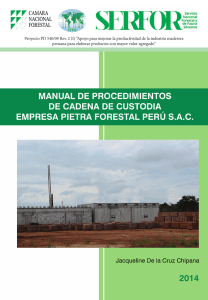 Manual de procedimientos CoC - Puerto Maldonado, Noviembre 2014