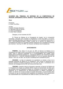 Resolución 2012-07 Asunto Telecomunicaciones Utebo
