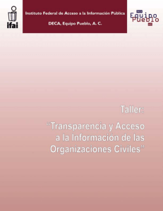 Transparencia y Acceso a la Información de las Organizaciones