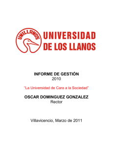 INFORME DE GESTIÓN 2010 OSCAR DOMINGUEZ GONZALEZ