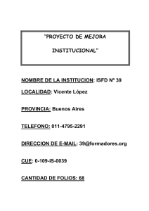 PROYECTO DE MEJORA INSTITUCIONAL