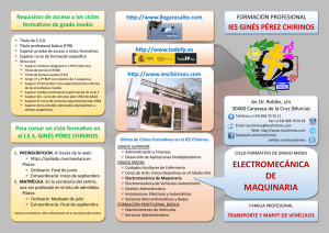 Folleto informativo del CFGM "Electromecánica de Maquinaria"