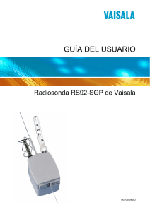 Vaisala Radiosonda RS92-SGP de Vaisala Guia del usuario