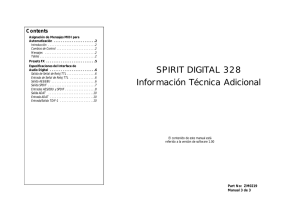 SPIRIT DIGITAL 328 Información Técnica Adicional