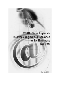 PERU : Tecnologías de Información y Comunicaciones en las
