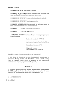 Sentencia T-1107/04 DERECHO DE PETICION