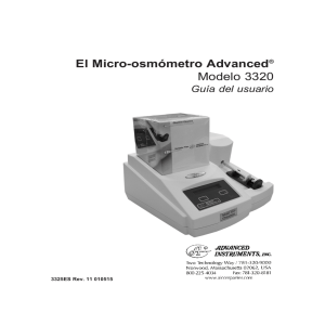 El Micro-osmómetro Advanced® Modelo 3320