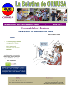 Agosto 2013 - ORMUSA - Organización de Mujeres Salvadoreñas