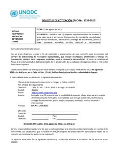 SOLICITUD DE COTIZACIÓN (SdC) No. 1336-2015