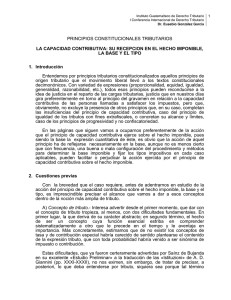 Principios constitucionales tributarios por Dr. E. González